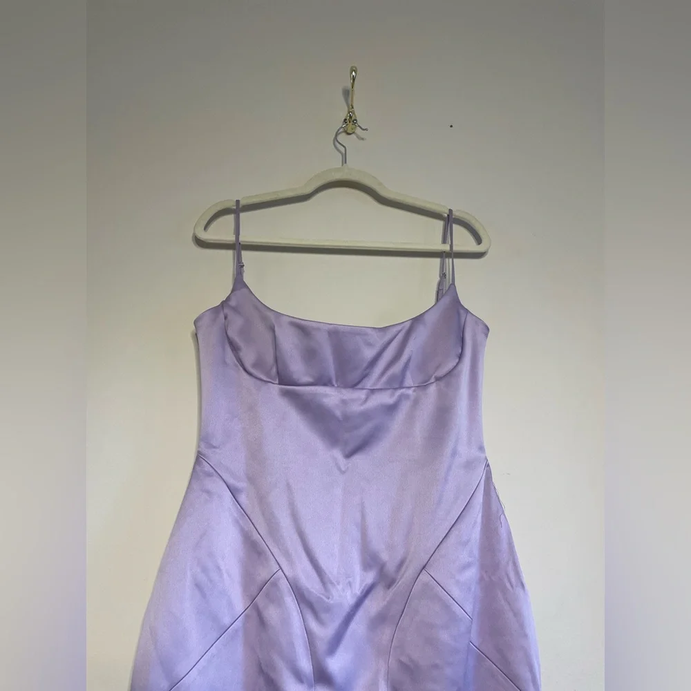 House of CB Lavender Feather Trim Dress - Picture 8 of 11